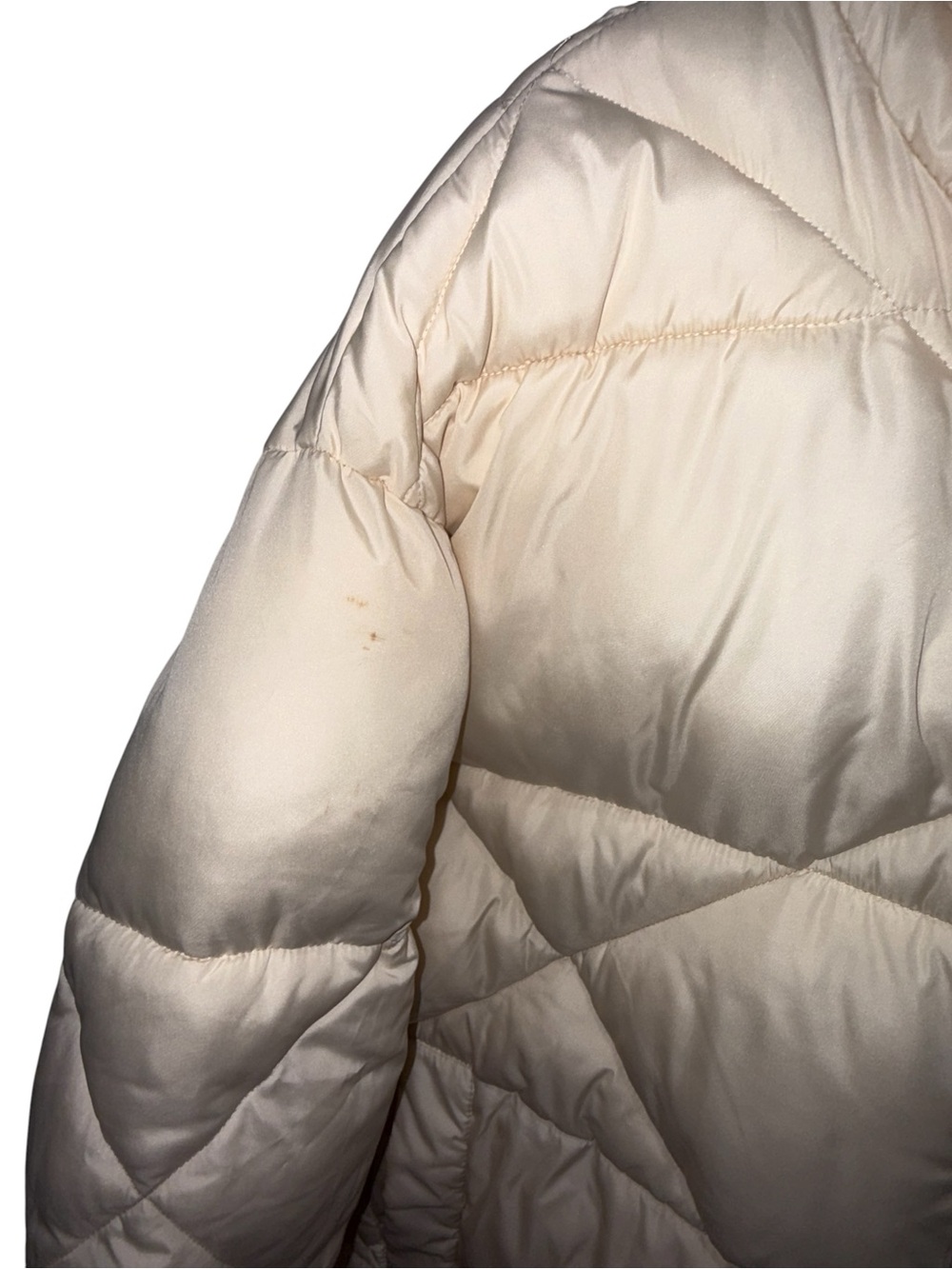 ASOS Design Ivory Cream Oversized Puffer Jacket US 8 Winter Coat - Picture 4 of 7